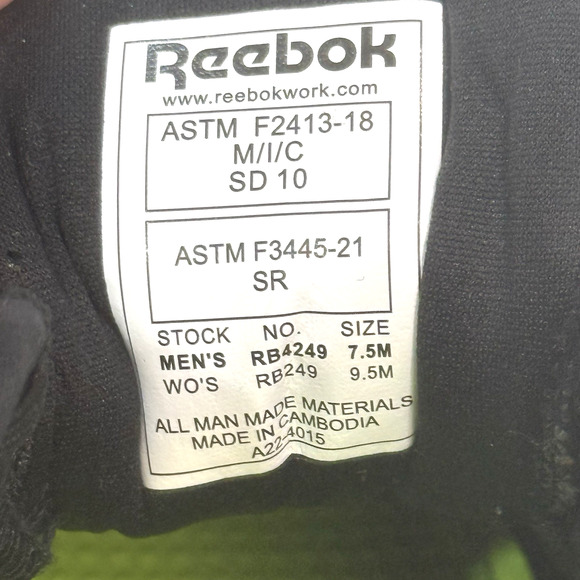 Reebok Print Work ULTK Athletic Work Comp Toe UNISEX Size Men’s 7.5M/Wo’s 9.5M - Picture 8 of 10